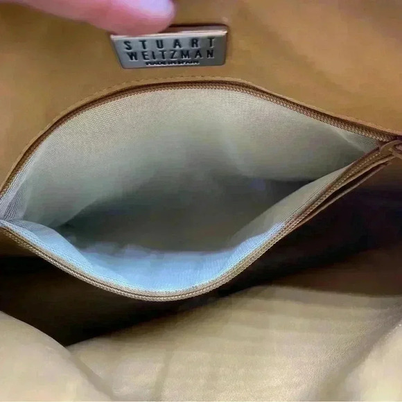 Stuart Weitzman soft leather shoulder hobo purse - Picture 11 of 13